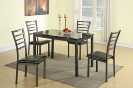 Ferraro 5-Piece Casual Dining Set in Metal Frame and PU Upholstery - £622.15 GBP