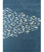 Fish Geometric Shapes Wool Rug: Silky &amp; Soft Handmade Custom Tufted, 8x10 - £287.35 GBP+