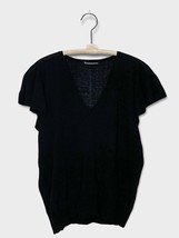 Kloni &amp; The Krew knitted v-neck top with trim in BLACK - size M/L - £101.68 GBP