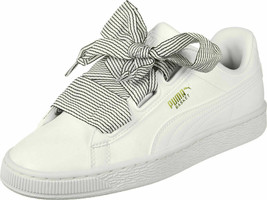 Puma Woman&#39;s White Basket Heart Shoes Sneakers size 9 Brand New - $99.99