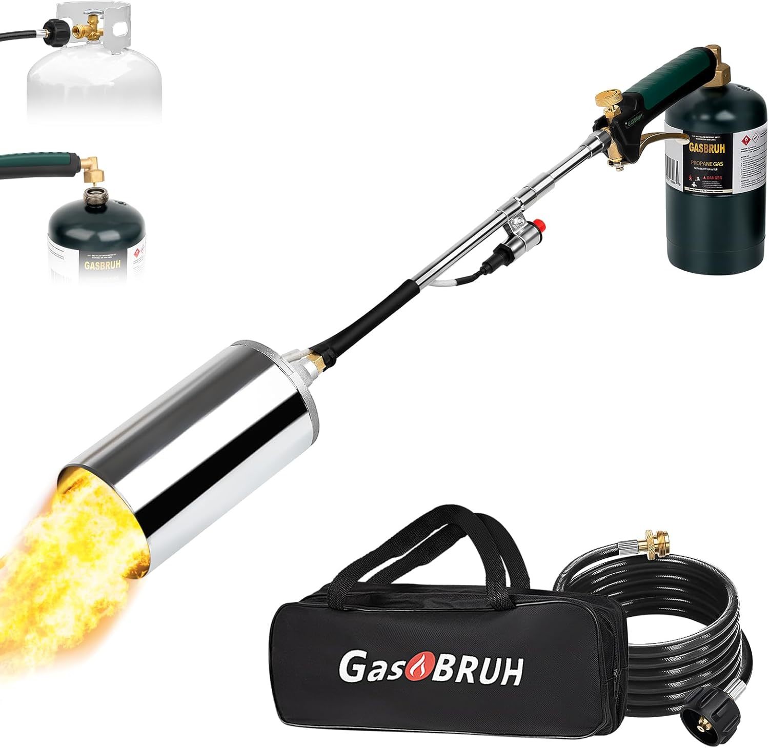 Heavy Duty Weed Torch Propane Burner With Storage Bag, High Output 1,200... - $51.93