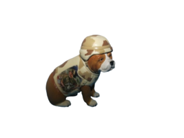 Hamilton Collection Marine Dog Figure Salute To The Marine Corp Camo And Helmet - $13.86