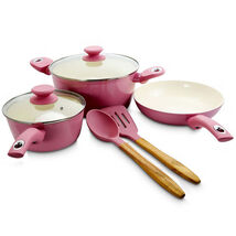 Gibson Home Plaza Café 7 Piece Nonstick Aluminum Cookware Set Lavender - €75,42 EUR