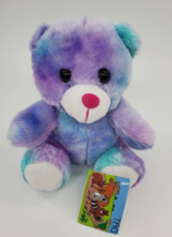 Alexon Gerri&#39;s Berries Bear Strawberry Scent Purple Tie Dye 6&quot; Plush Toy B96 - £9.40 GBP