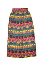 Vintage Aztec Print Pants Womens L Flowy Wide Leg Hippy Navajo Indian Fe... - £29.07 GBP