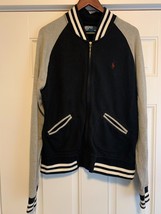 Men&#39;s Ralph Lauren Baseball jacket black/ gray Large L EUC excellent pre... - $37.60