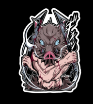Demon Slayer Inosuke Double Swords Anime Sticker Decal Truck Car Wall Phone - £3.50 GBP+