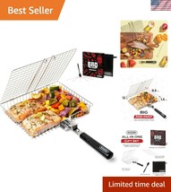 Portable Stainless Steel BBQ Grill Basket - Ideal for Camping &amp; Outdoor ... - $77.99