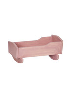 BABY DOLL PINK ROCKING CRADLE - Handmade in USA Wood Play Furniture 12-1... - £129.08 GBP