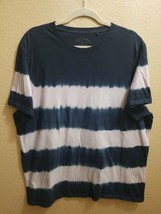 Lucky Brand Shirt Mens 2XL Navy  Short Sleeve Tie Dye - £8.50 GBP