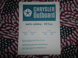 1973 Chrysler Outboard 10 HP Parts Catalog 102 103 HA B - £15.65 GBP