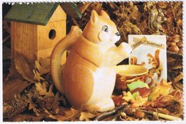 Postcard Pussy Cat Teapot Autumn Greetings Birdhouse - £1.51 GBP