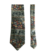 Vintage Etienne Aigner Men&#39;s Silk Tie Abstract Floral Pattern 59 in Long... - $35.76 CAD