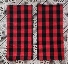 Two (2) ARKWRIGHT HOME ~ Flat ~ Woven ~ Buffalo Plaid ~ Kitchen Towels ~... - £11.78 GBP