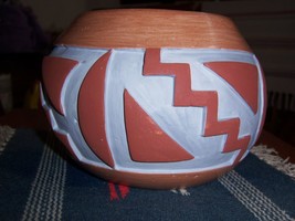 San Juan Pueblo Pot Bowl Jar Pottery DOMINGITA SISNEROS Large 8&quot;x5&quot; Vintage - £792.17 GBP