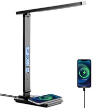 Led Desk Lamp With Wireless Charger, Touch Control Study Lamp With Usb Charging  - £39.37 GBP