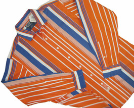 NEW Vintage $125 Polo Ralph Lauren Shirt! Orange Striped  Estate Style  ... - $54.99