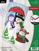 DIY Bucilla Frosty Family Snowman Christmas Felt Stocking Kit 89683E - $42.95