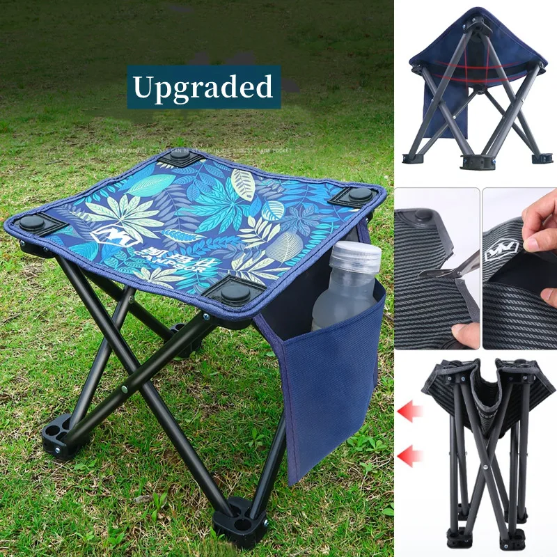 150KG 2-Layer Thickened Folding Small Chair Portable Bench Stool Mare Ultralight - £22.52 GBP+