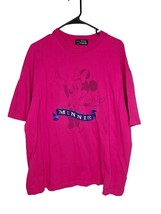 Vintage Disney Originals Minnie Mouse Embroidered Hot Pink T-shirt Heavy... - $19.95