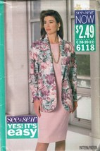 Butterick See and Sew Sewing Pattern 6118 Jacket Dress Misses Size 18-22 - $8.06
