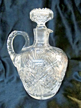 Signed HAWKES Brilliant Cut Crystal Whiskey Jug Decanter Handle Stopper ... - £272.37 GBP