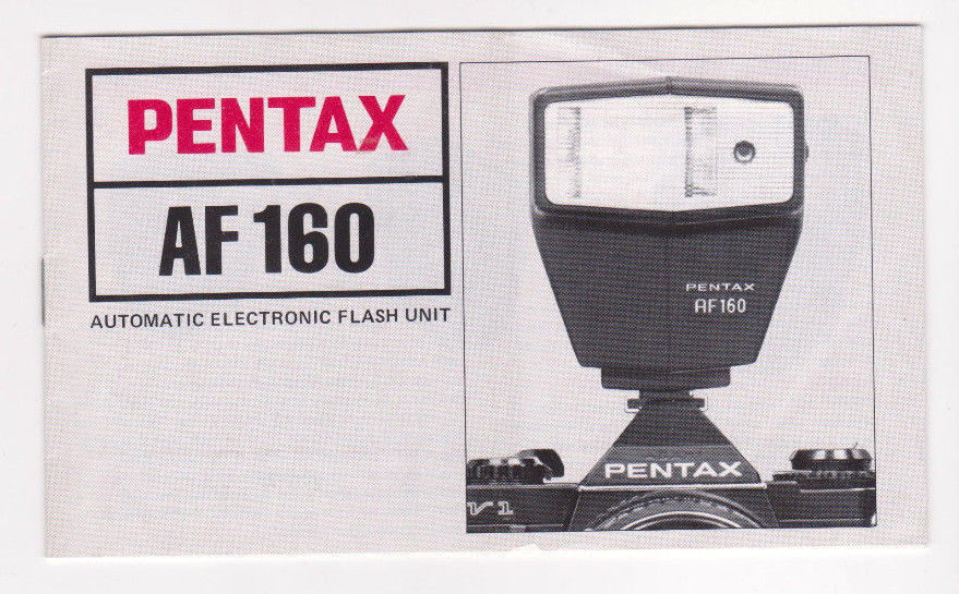 Primary image for PENTAX AF 160 Automatic Flash Manual-Guide-Instruction Book-Photography Vtg