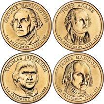 2007 - P Presidential Dollar 4 Coin Set - Philadelphia Mint - Fast Shipping - $14.99