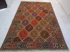 Tribal Flatweave Kilim Rug - 6x10 Afghan Area Rug - Boho Handmade Kilim Rug - £571.37 GBP