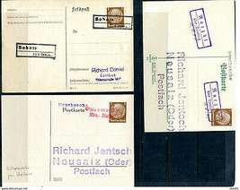 Germany Occ Poland WWII 3 Cards Overprinted w German name of the city (11) 12331 - £7.91 GBP