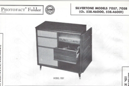 1957 SILVERTONE 7057 Console Record Player Photofact MANUAL FM AM Receiv... - $10.88