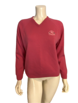 Glenmuir Pink V Neck Long Sleeve Wool Sweater Lahinch Golf Club Size M - €32,38 EUR