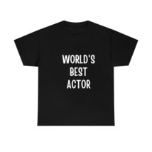 World&#39;s Best Actor T-Shirt, Drama Theatre Acting Gift T-Shirt Sport Grey/S - £15.79 GBP+