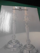 NIB-Outstanding International Silver Co Pair Candle Holders 11" - £15.36 GBP