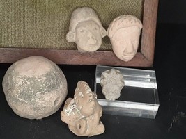 Mexican Pre Columbian Tlatilco Terracotta double head Group lot 4 - £175.15 GBP