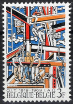 ZAYIX Belgium 721 MNH ILO Construction Workers Industry Careers 071823S113M - £1.17 GBP