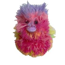 Bowtie Duck Plush Stuffed Animal Toy Rainbow Multicolor 6&quot; - £6.00 GBP