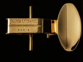 James Michael Gold Plated Cigar Ashtray Rests -New-Made in France image 2