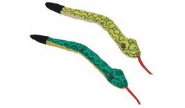 MPP Long Crinkly Plush Rattle Snake Chew Toys (39&quot; - Green) - £11.46 GBP+