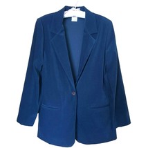 Briggs New York Blazer Jacket Size 10 Royal Blue Lined Career Business 1... - £31.41 GBP