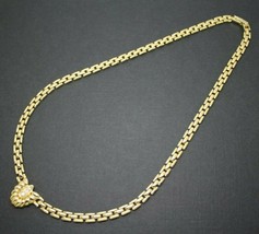 Stunning Vintage 1980s Crystal Gold Plated Watch Link Collar NECKLACE Je... - £19.58 GBP