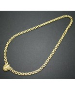 Stunning Vintage 1980s Crystal Gold Plated Watch Link Collar NECKLACE Je... - £19.42 GBP