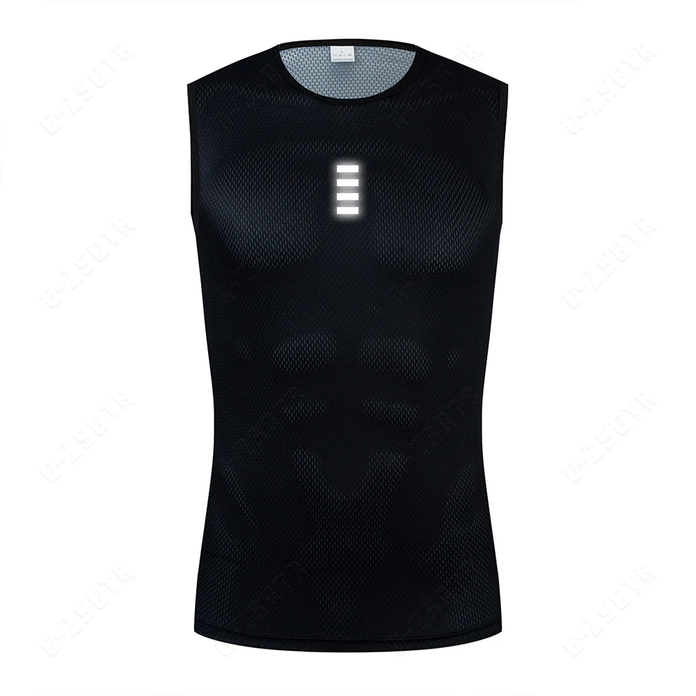 Sporting Reflective Vest Sporting Underwear Base Layer White Cycling Undershirt  - £23.81 GBP