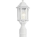 Kichler 49256WH Chesapeake Outdoor Lamp Post Mount 1-Light, Clear Glass ... - £44.29 GBP