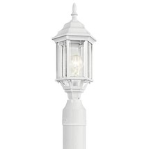 Kichler 49256WH Chesapeake Outdoor Lamp Post Mount 1-Light, Clear Glass ... - £44.07 GBP
