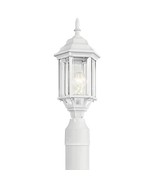 Kichler 49256WH Chesapeake Outdoor Lamp Post Mount 1-Light, Clear Glass ... - £43.94 GBP