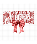 Panthers PNG, Panthers Mascot Floral Toile Maroon Coquette Bow, Team Shi... - $2.50