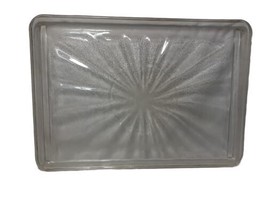 Vintage Glass Microwave Tray Plate, Rectangle, Starburst 15&quot;x 10.75 736T012P01 - £22.92 GBP
