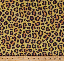 Cotton Lawn Leopard Print Spots Jungle Animal Fabric Print by the Yard D375.71 - £10.35 GBP