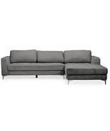 Legrand Light Beige Microfiber Right Facing Sectional Sofa - $23,432.79 MXN